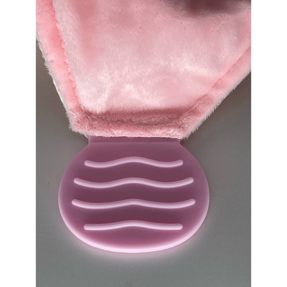 New Baby Snuggle Pink Blankie lovey Gray Elephant With Rattle sound* - Picture 9 of 12